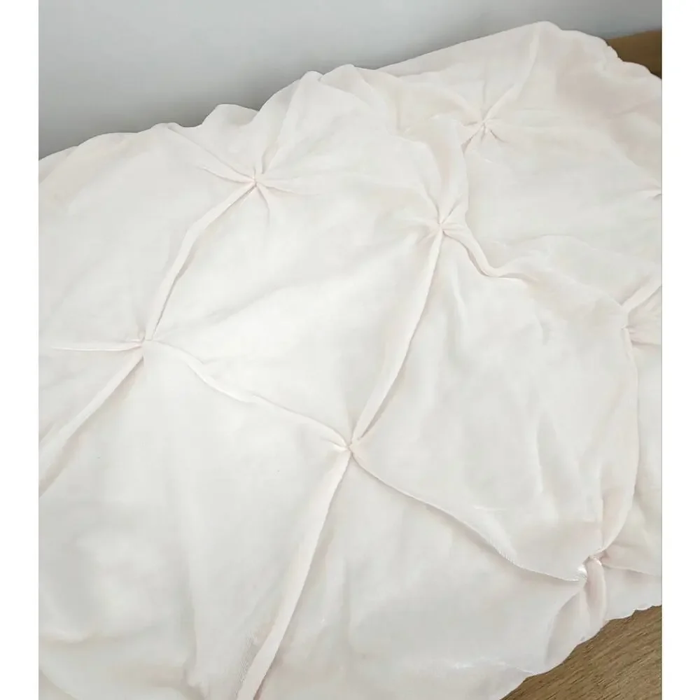 Pottery Barn Kids x Monique Lhuillier Velvet Pintuck Pillow Shams Blush Set of 2